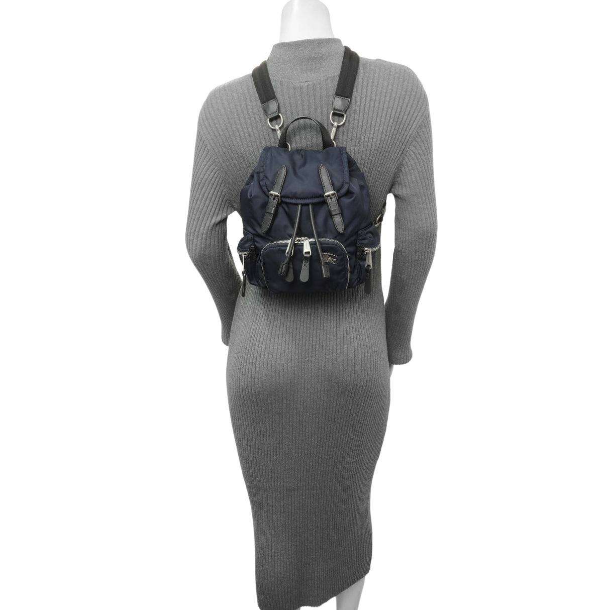 Burberry Navy Nylon Puffer Small Rucksack Backpack Handbags Burberry