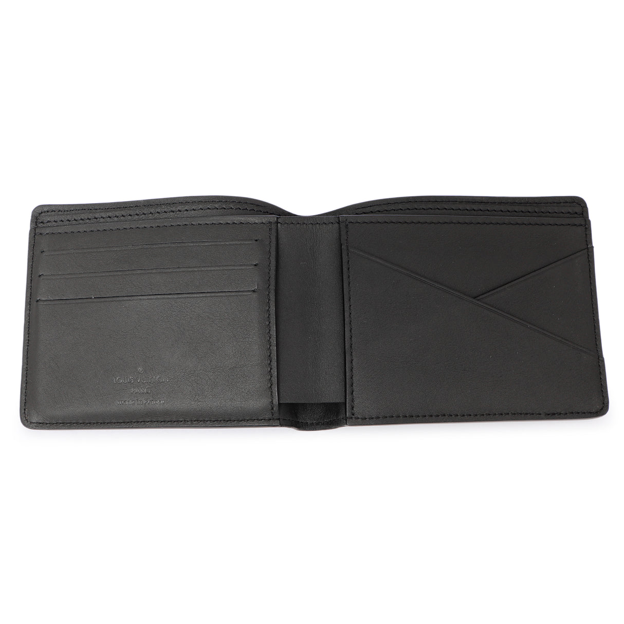 Louis Vuitton Black Calfskin Aerogram Multiple Wallet Accessories Louis Vuitton