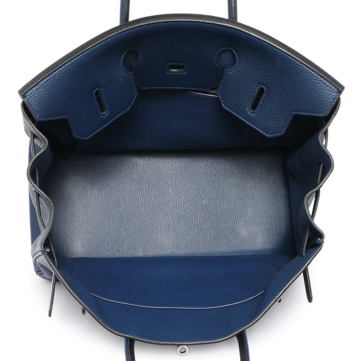 Hermes Bleu Saphir Clemence Birkin 35 Handbags Hermes