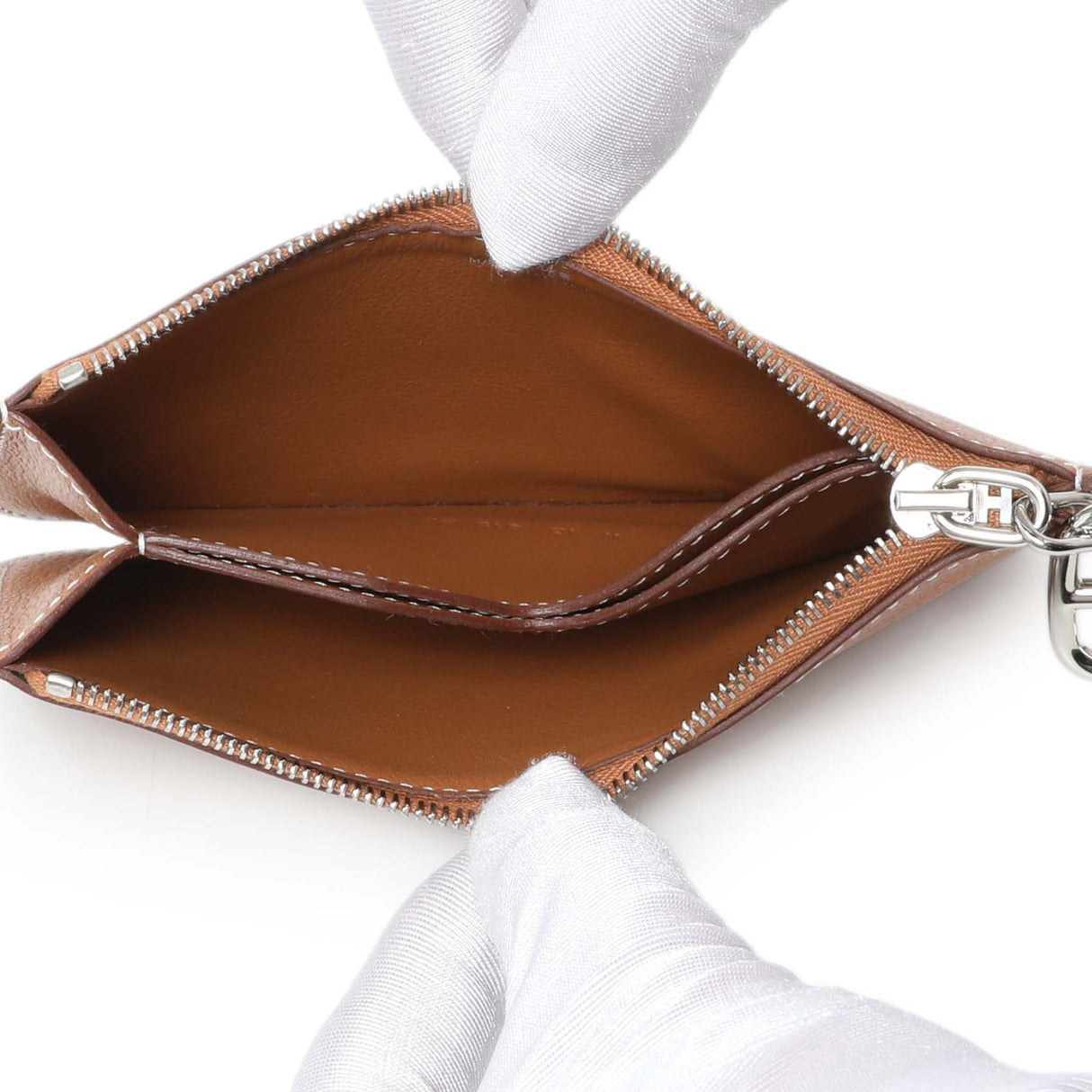 Hermes Gold Evercolor Zipengo Chain D'Ancre Card Holder Accessories Hermes