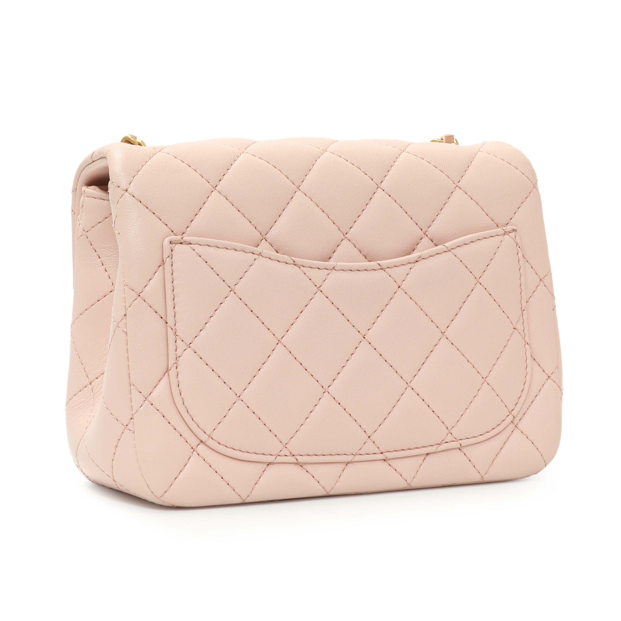 Chanel Pink Quilted Lambskin Mini Pearl Crush Flap Handbags Chanel