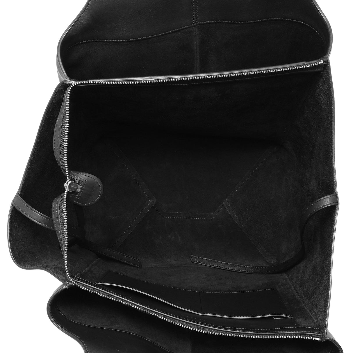 Celine Black Calfskin Vertical Tri-Fold Bag Handbags Celine