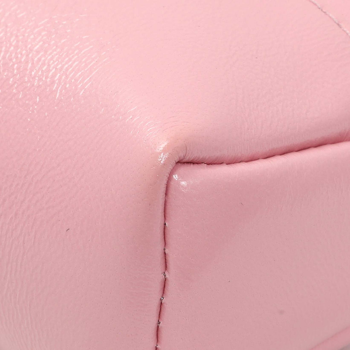 Chanel Pink Shiny Crumpled Calfskin Quilted Nano 31 Shopping Bag