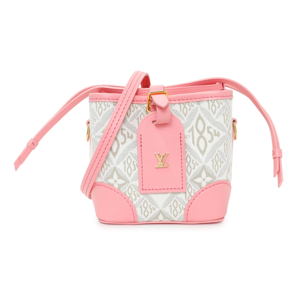 Louis Vuitton Ecru Beige Pink Jacquard Since 1854 Noe Purse Handbags Louis Vuitton