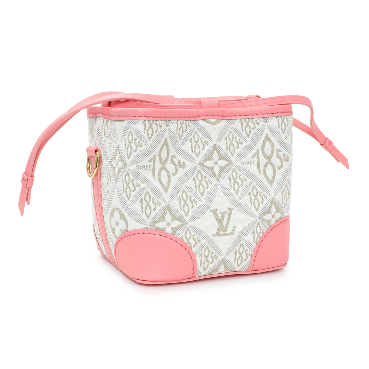 Louis Vuitton Ecru Beige Pink Jacquard Since 1854 Noe Purse Handbags Louis Vuitton