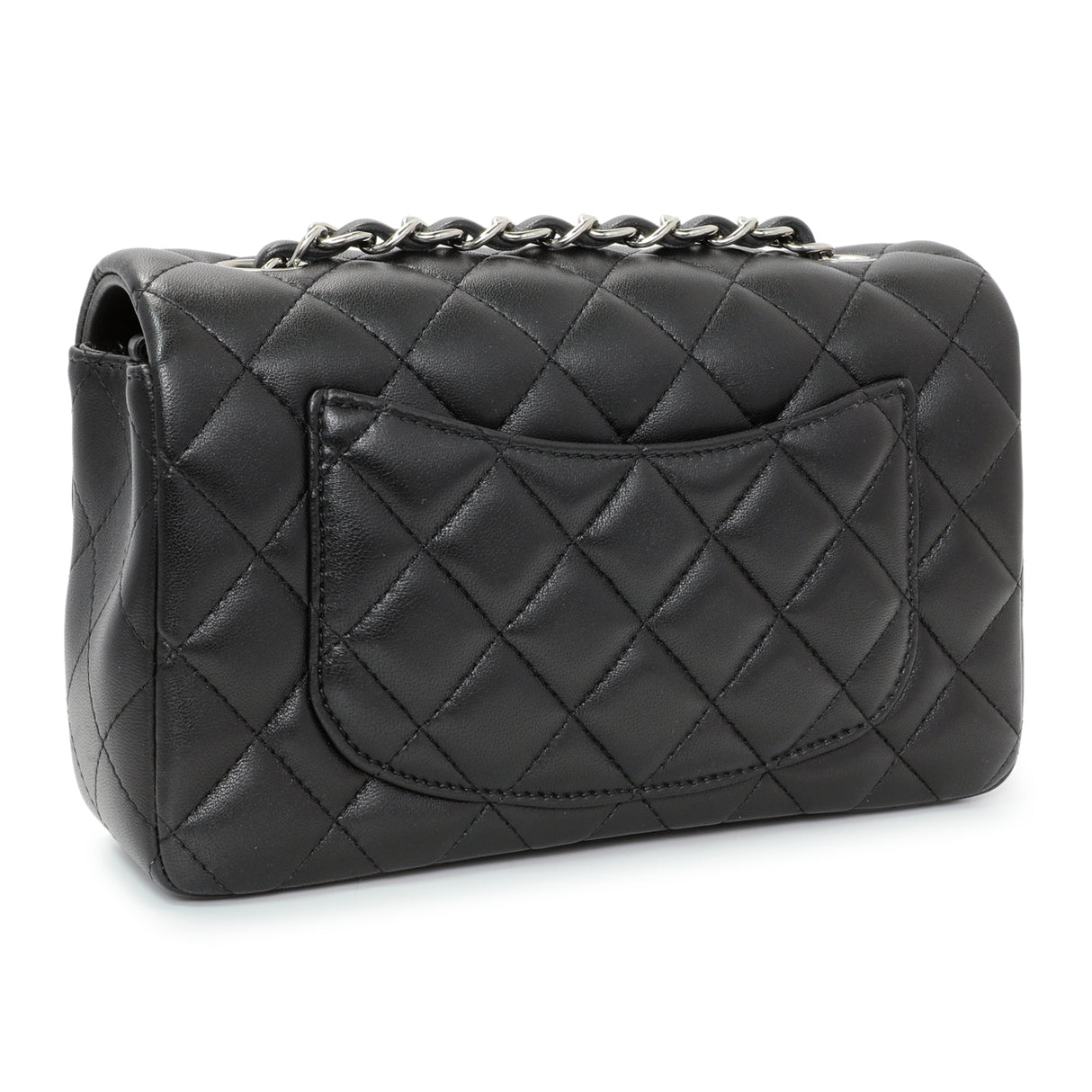 Chanel Black Quilted Lambskin Mini Rectangular Flap Handbags Chanel
