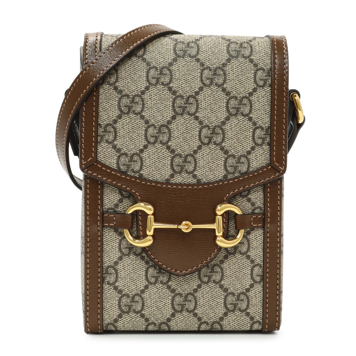 Gucci GG Supreme Monogram Mini Horsebit 1955 Shoulder Bag Handbags Gucci