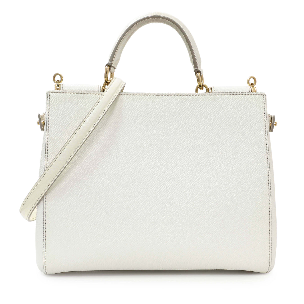 Dolce & Gabbana White Dauphine Miss Sicily Satchel Handbags Dolce & Gabbana