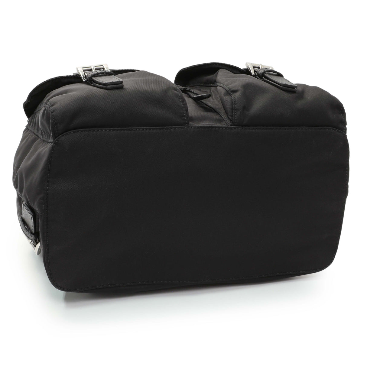 Prada Black Re-Nylon Vela Saffiano Small Backpack Handbags Prada