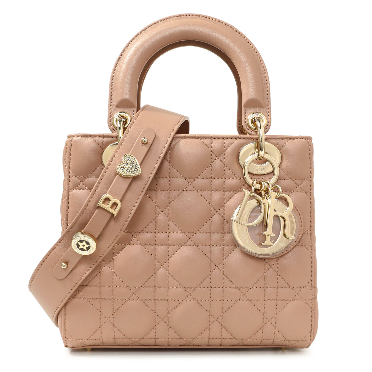 Christian Dior Blush Lambskin Cannage Small My ABCDior Lady Dior Handbags Christian Dior