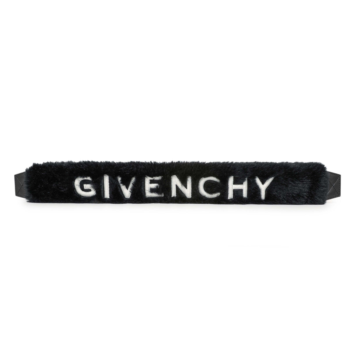 Givenchy Black Faux Fur Logo Strap Cover Accessories Givenchy