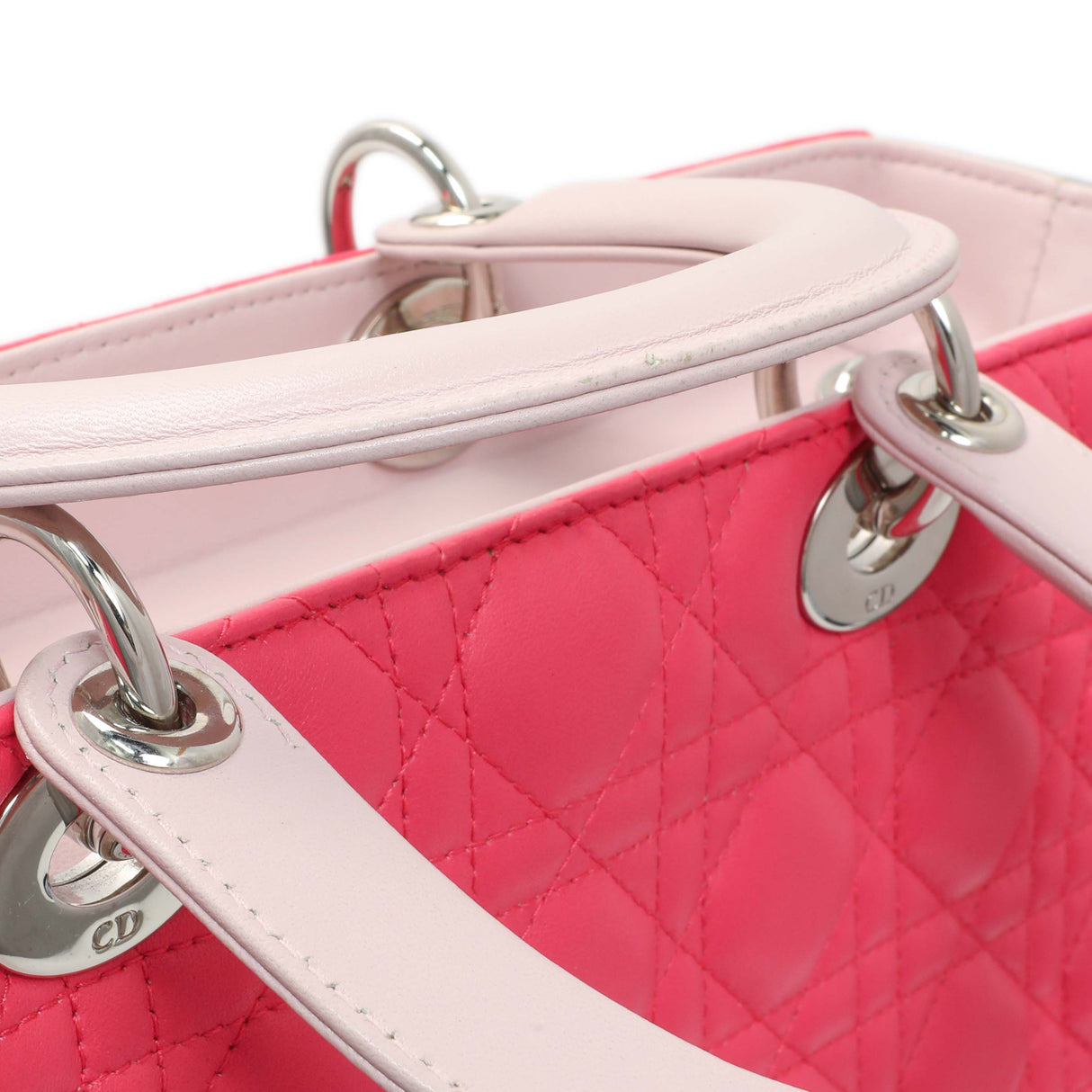 Christian Dior Lambskin Cannage Tri Color Large Lady Dior Handbags Christian Dior