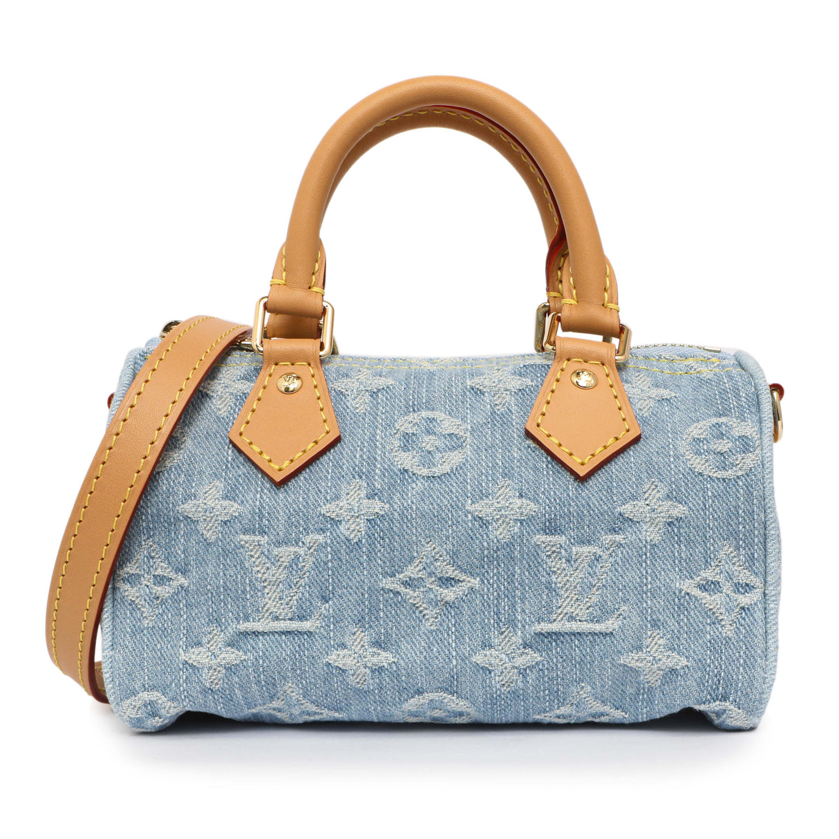 Louis Vuitton Monogram Denim Nano Speedy Handbags Louis Vuitton