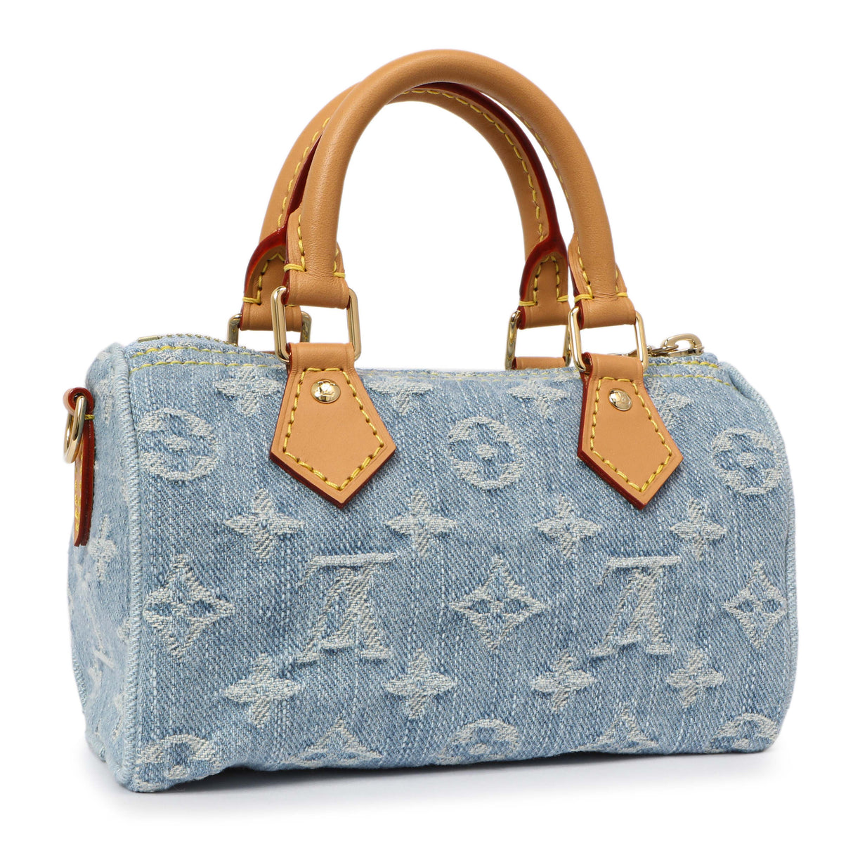 Louis Vuitton Monogram Denim Nano Speedy Handbags Louis Vuitton