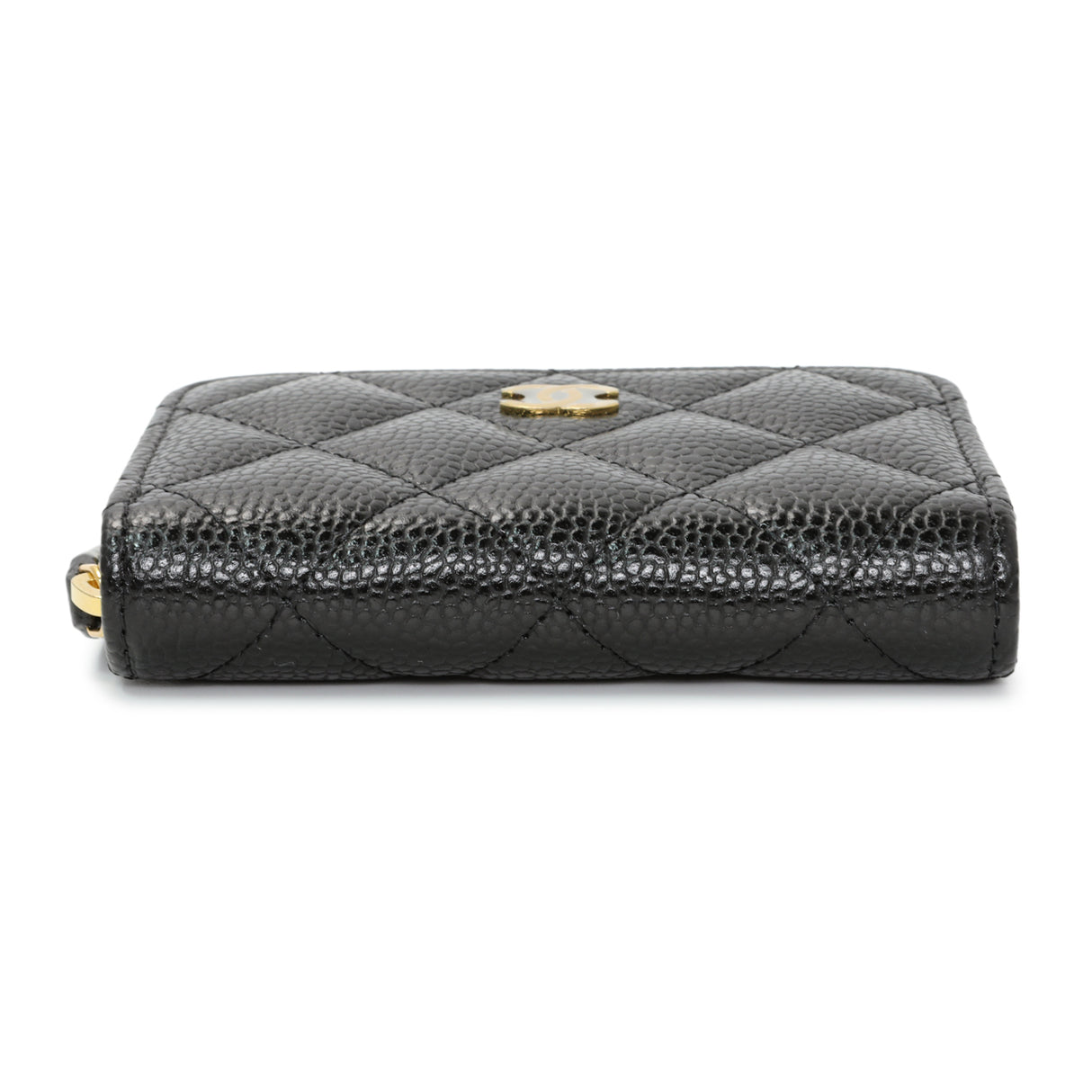 Chanel Black Caviar Quilted Zip Coin Purse Accessories Chanel