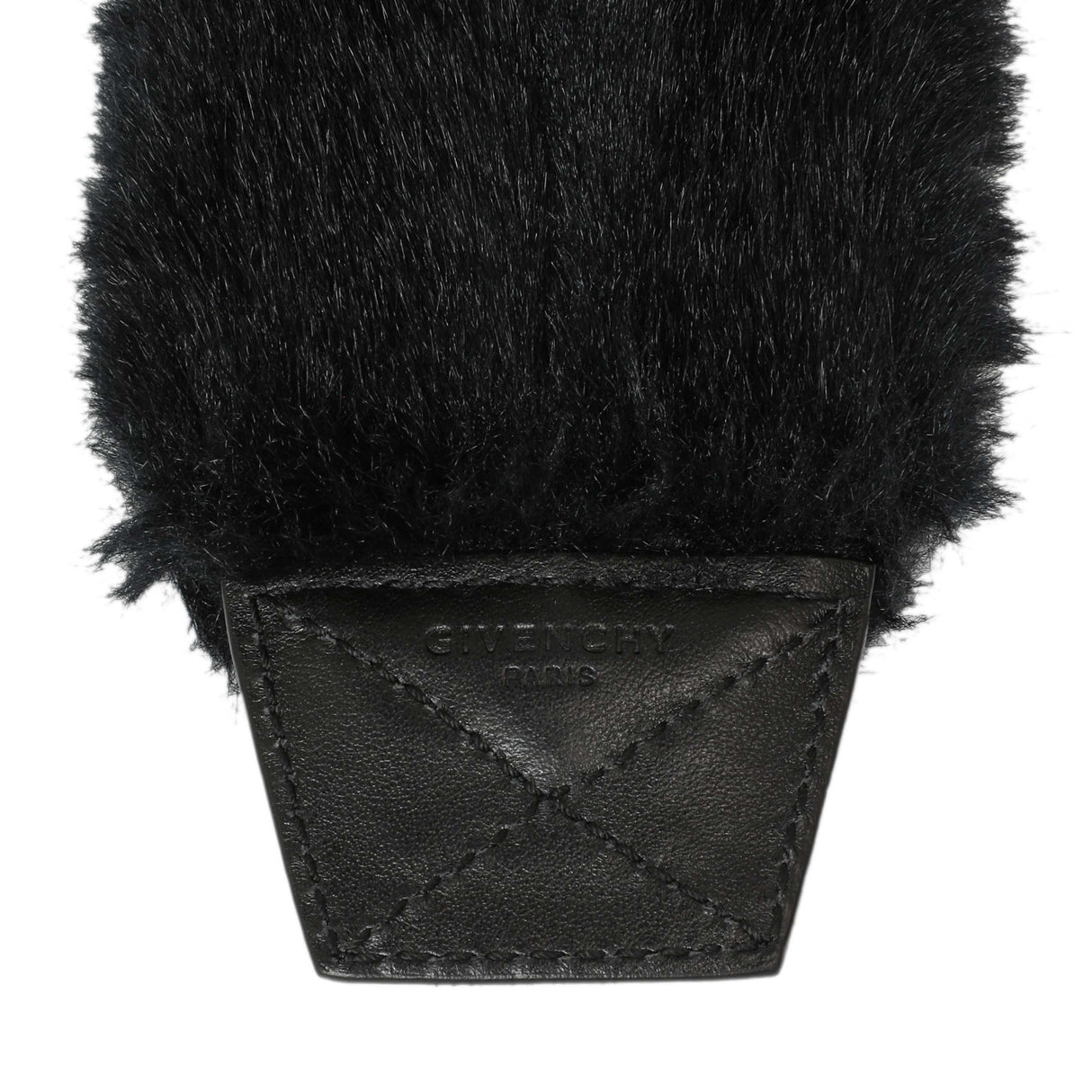 Givenchy Black Faux Fur Logo Strap Cover Accessories Givenchy