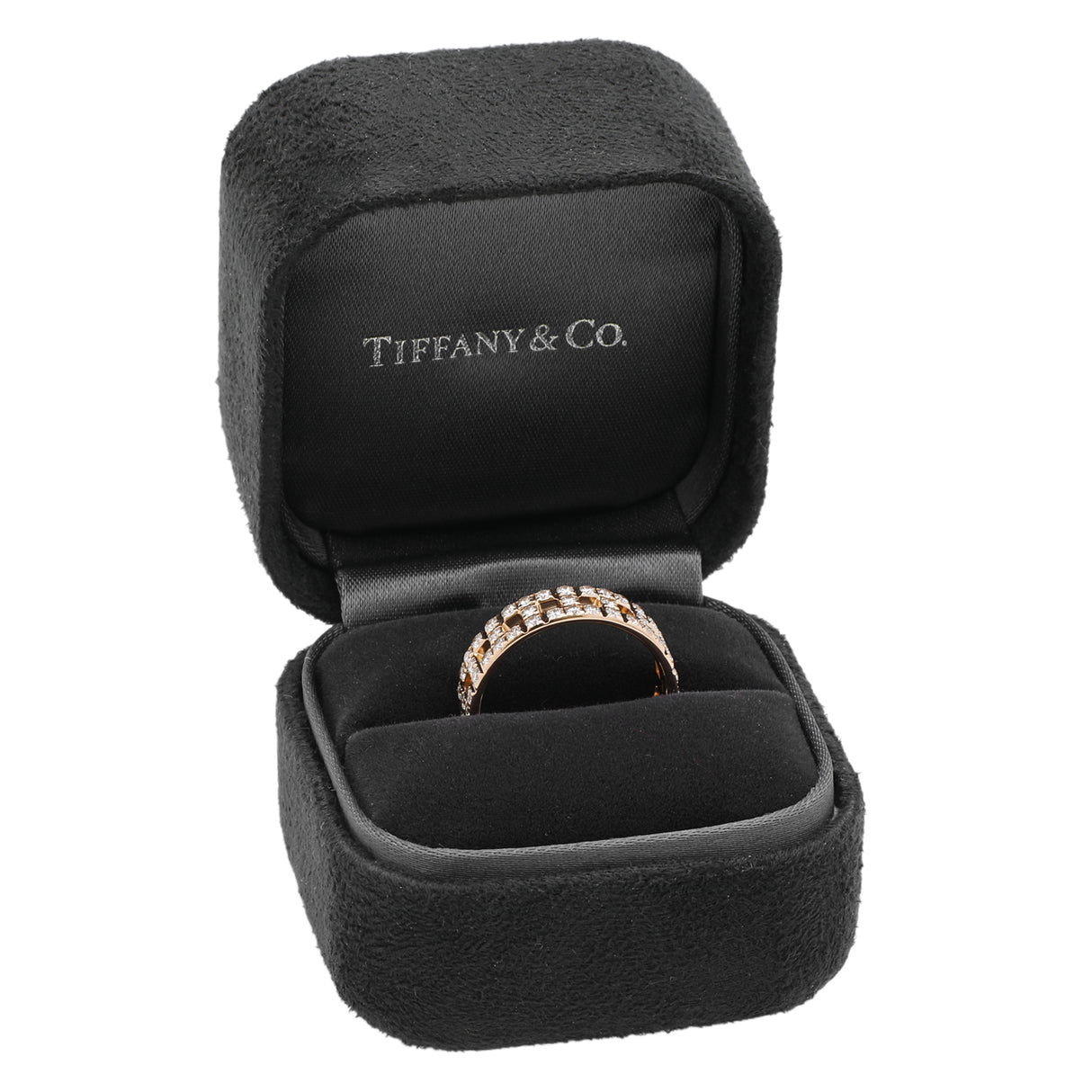 Tiffany & Co. 18K Yellow Gold Diamond T True Wide Ring Designer Jewellery Tiffany and Co