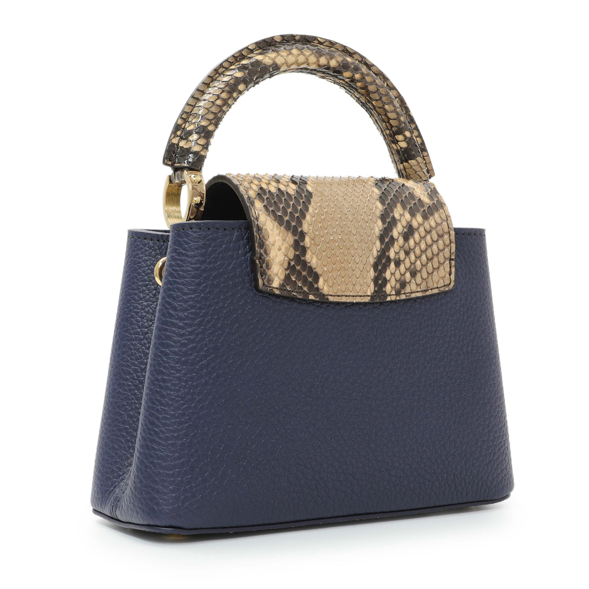 Louis Vuitton Blue Taurillon Python Mini Capucines Handbags Louis Vuitton