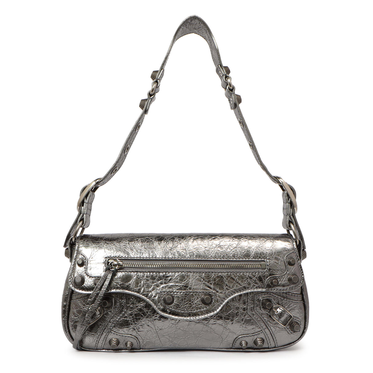 Balenciaga Silver Lambskin Le Cagole Small Sling Bag Handbags Balenciaga