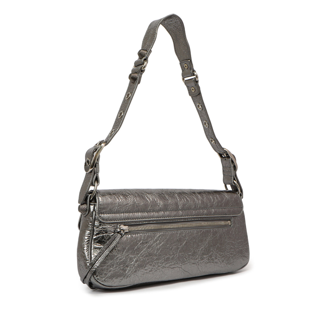 Balenciaga Silver Lambskin Le Cagole Small Sling Bag Handbags Balenciaga