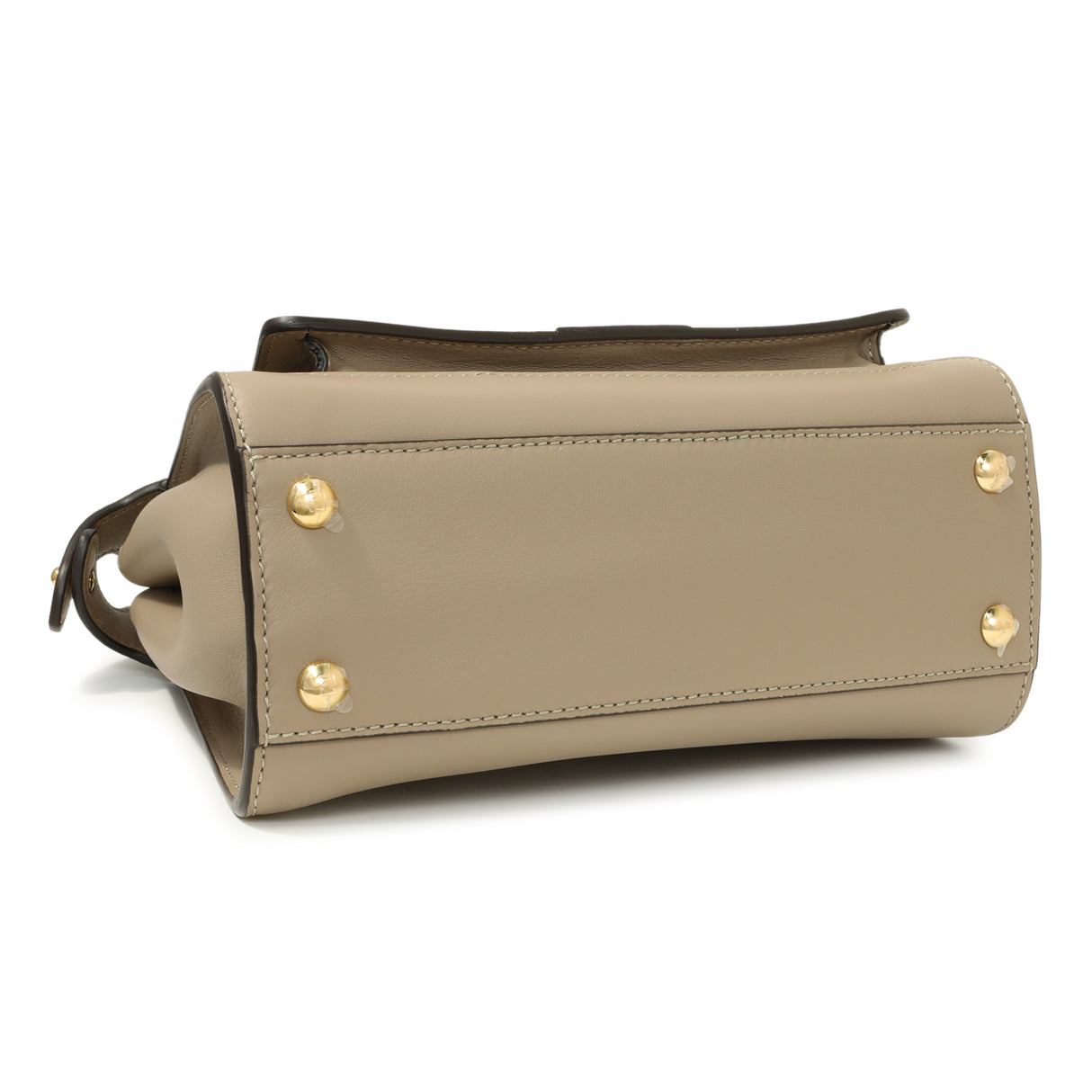 Fendi Grey Nappa Pocket Mini Peekaboo Iconic Satchel Handbags Fendi