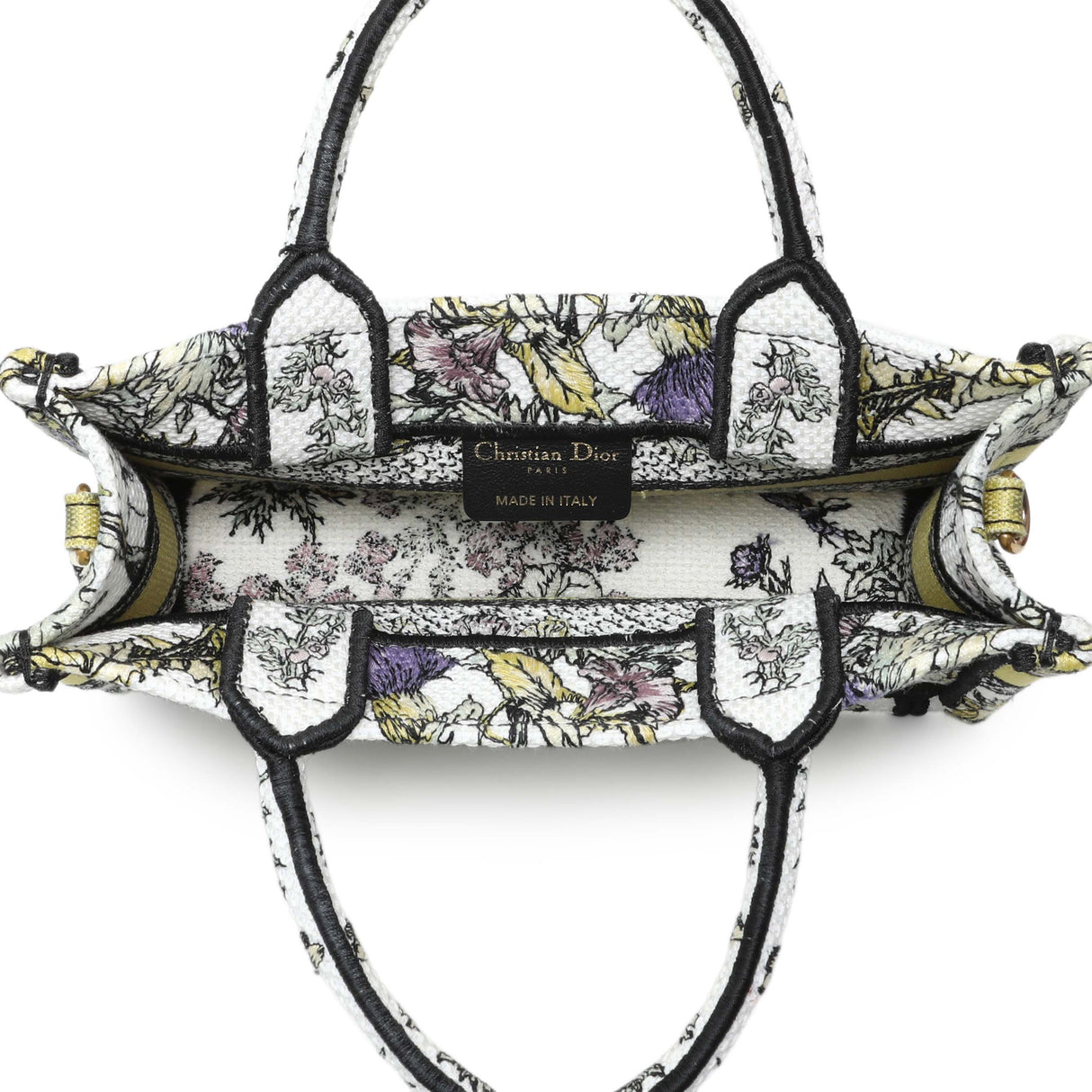 Christian Dior Embroidered Canvas Mini Book Tote w/ Strap Handbags Christian Dior