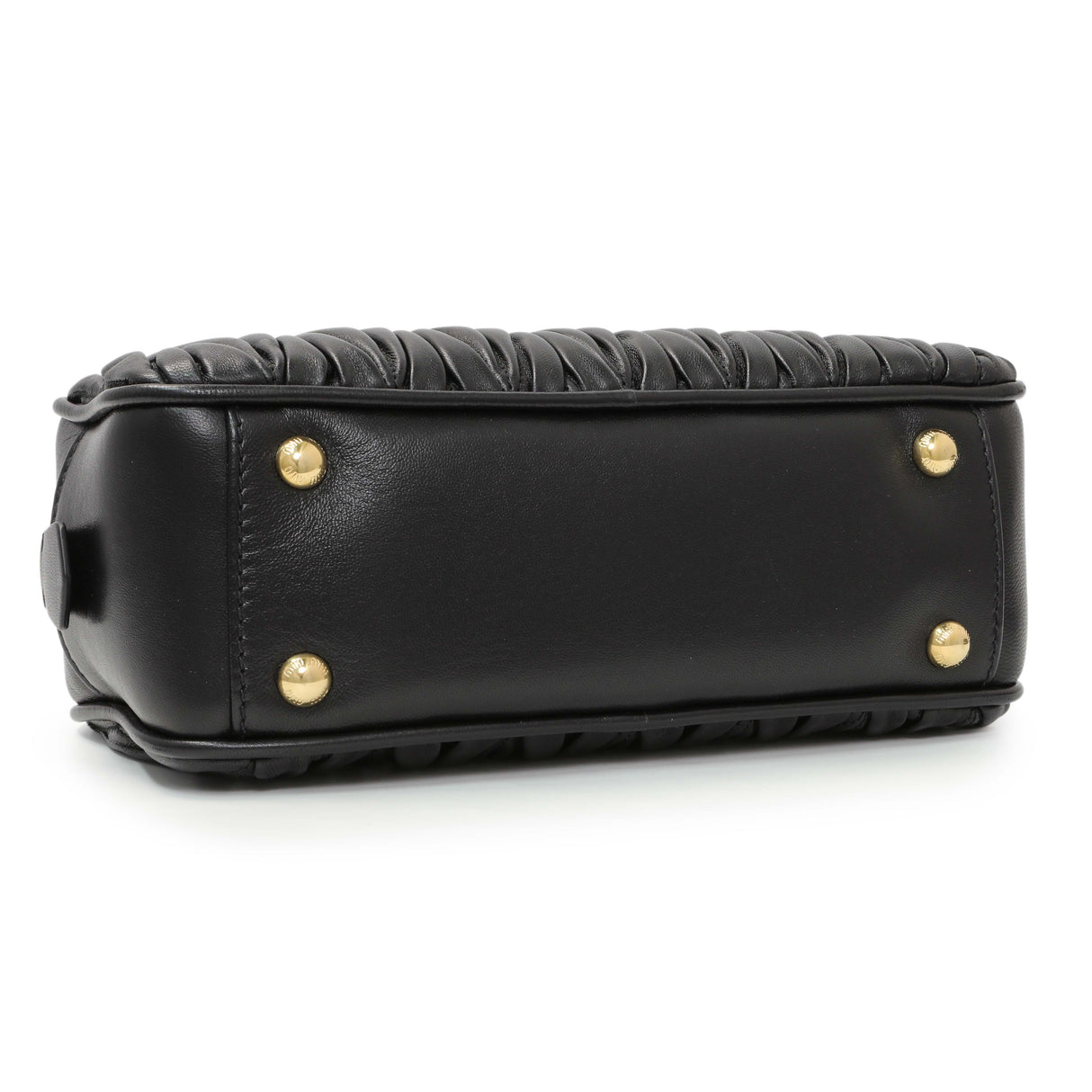 Miu Miu Black Nappa Leather Arcadie Matelasse Bag Handbags Miu Miu