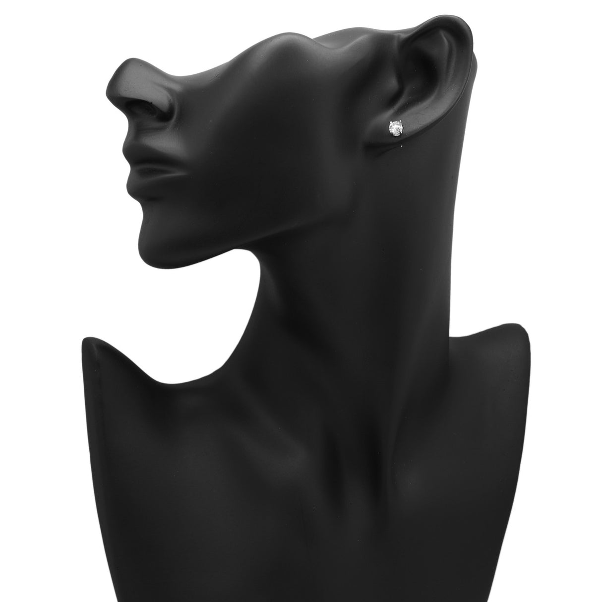 14K White Gold 0.84 Carat Diamond Stud Earrings Modaselle