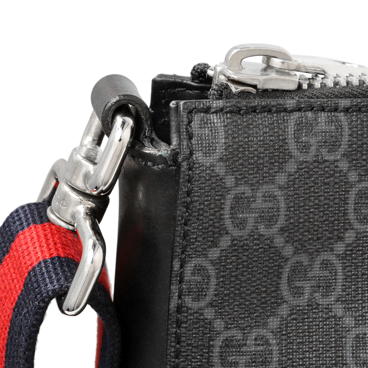 Gucci GG Supreme Monogram Web Flat Messenger Bag Handbags Gucci