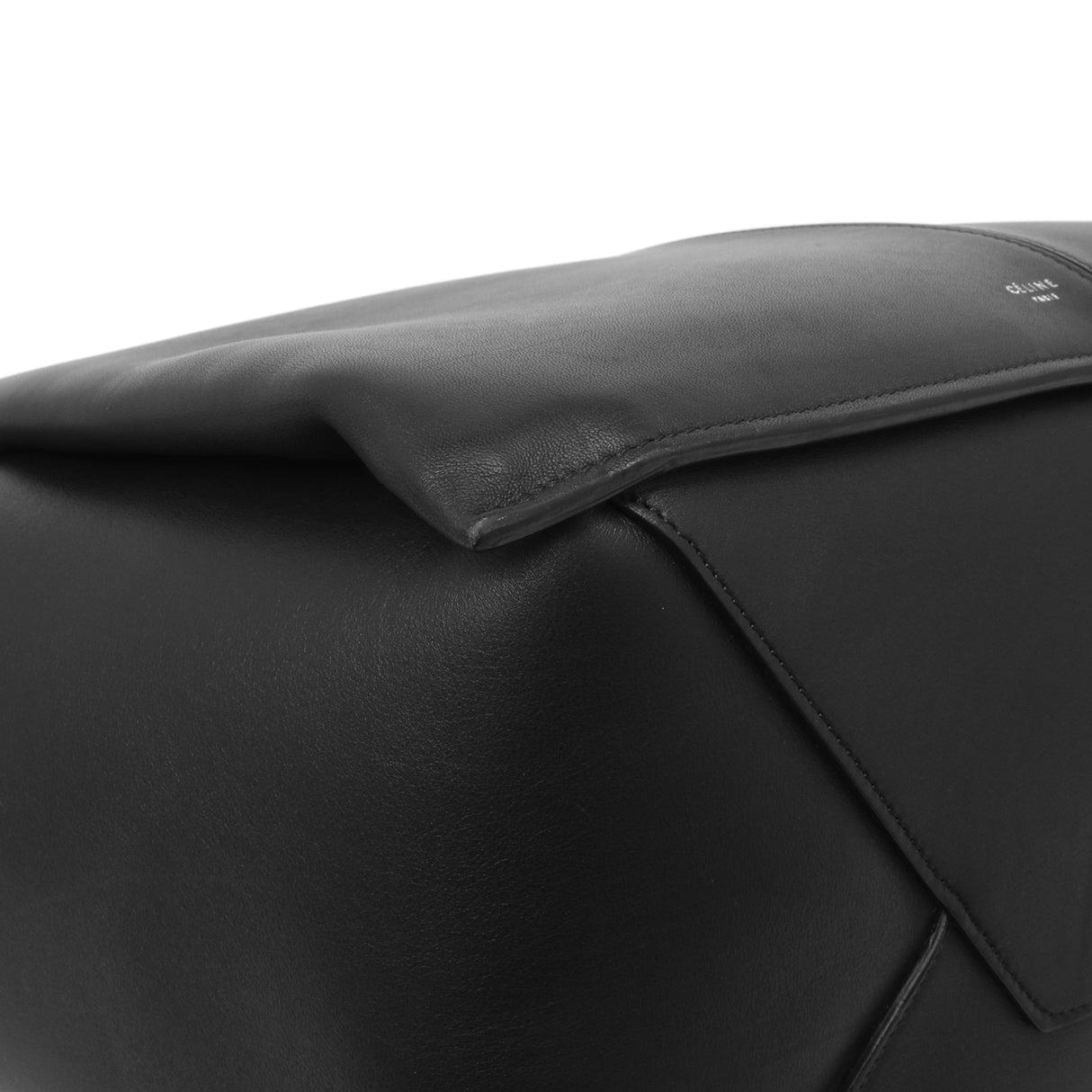 Celine Black Calfskin Vertical Tri-Fold Bag Handbags Celine