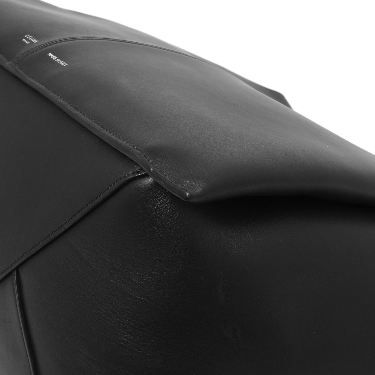 Celine Black Calfskin Vertical Tri-Fold Bag Handbags Celine