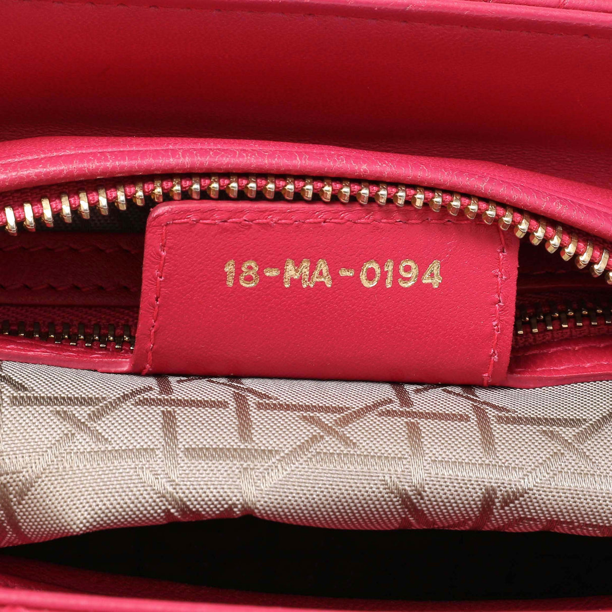 Christian Dior Pink Lambskin Cannage Medium Lady Dior Handbags Christian Dior