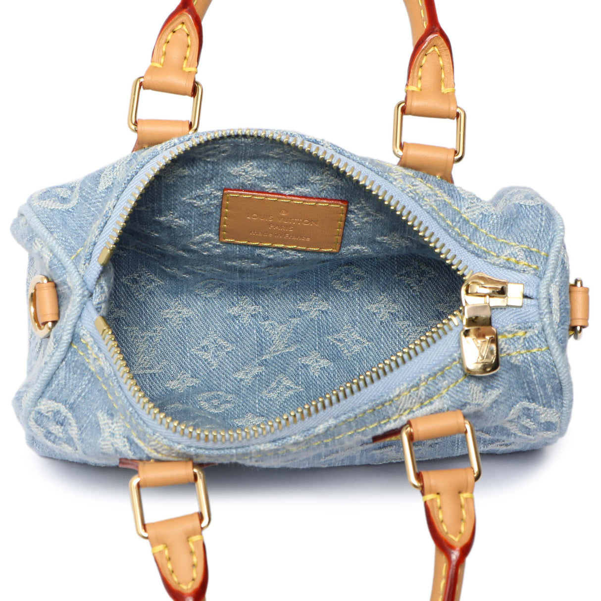 Louis Vuitton Monogram Denim Nano Speedy Handbags Louis Vuitton