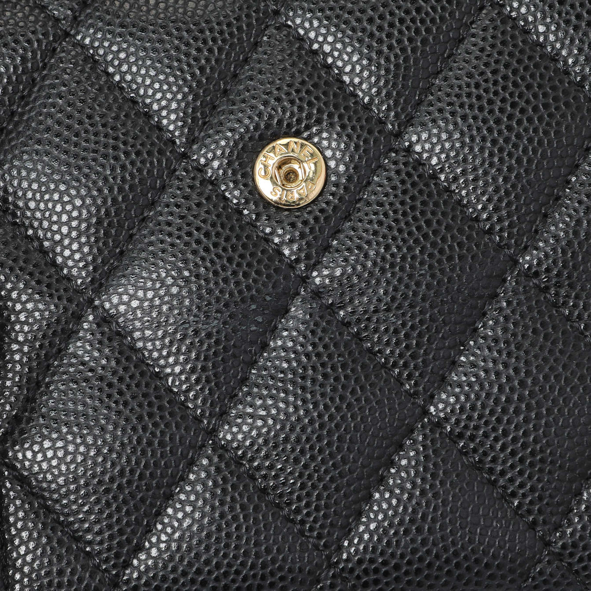 Chanel Black Caviar Quilted Compact Boy Wallet Accessories Chanel