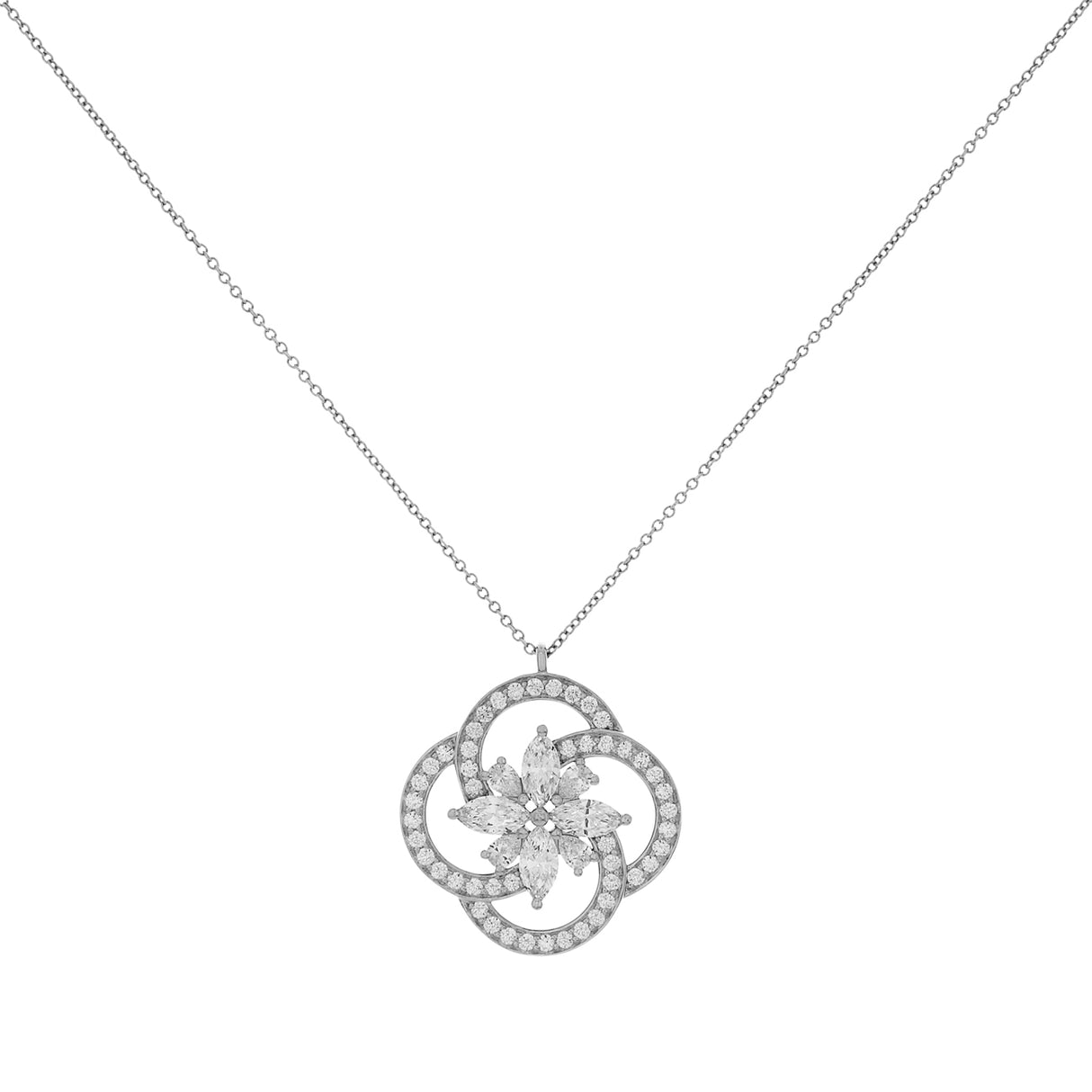 Tiffany & Co. Platinum Diamond Victoria Key Cluster Pendant Designer Jewellery Tiffany and Co