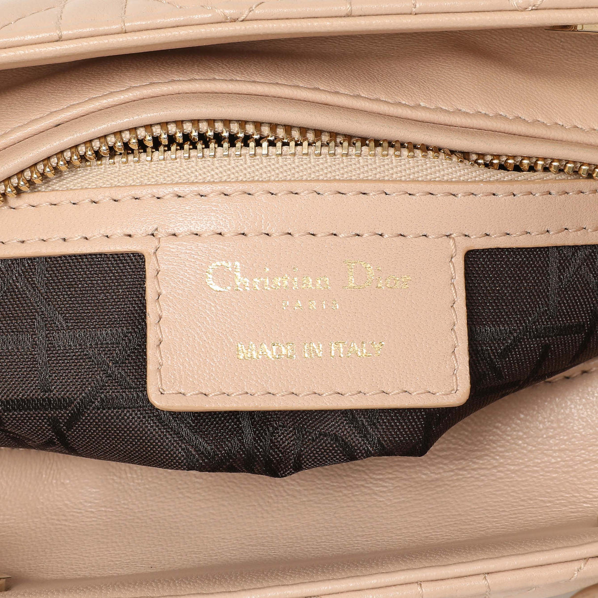 Christian Dior Light Pink Lambskin Cannage Medium Lady Dior Handbags Christian Dior