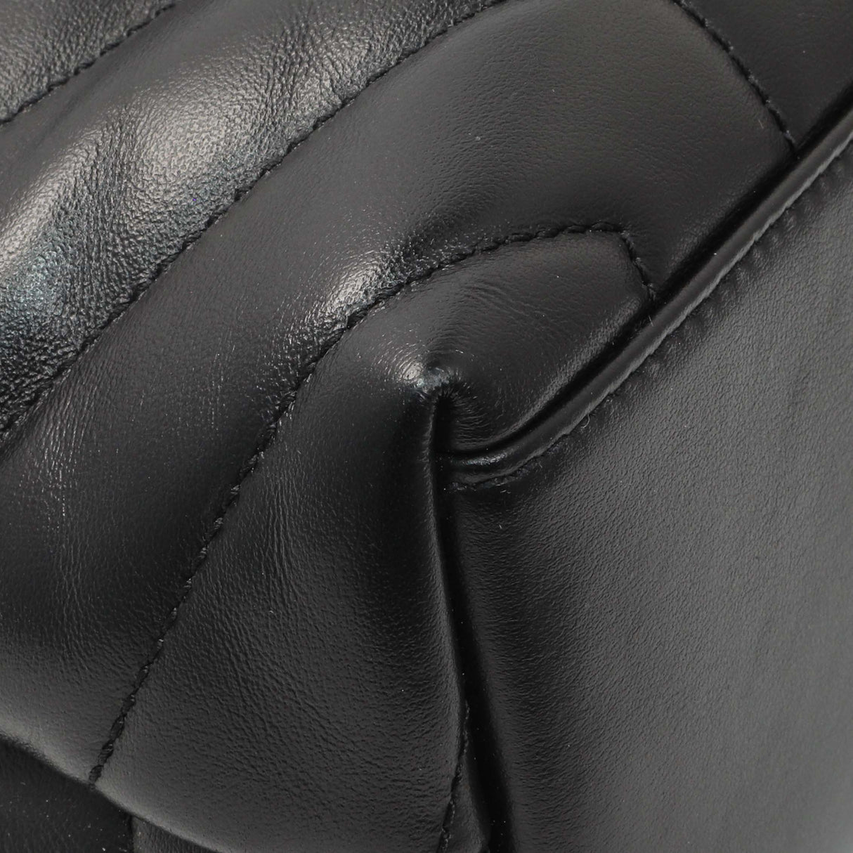 Saint Laurent Black Calfskin Y Quilted Monogram Small Loulou Chain Satchel