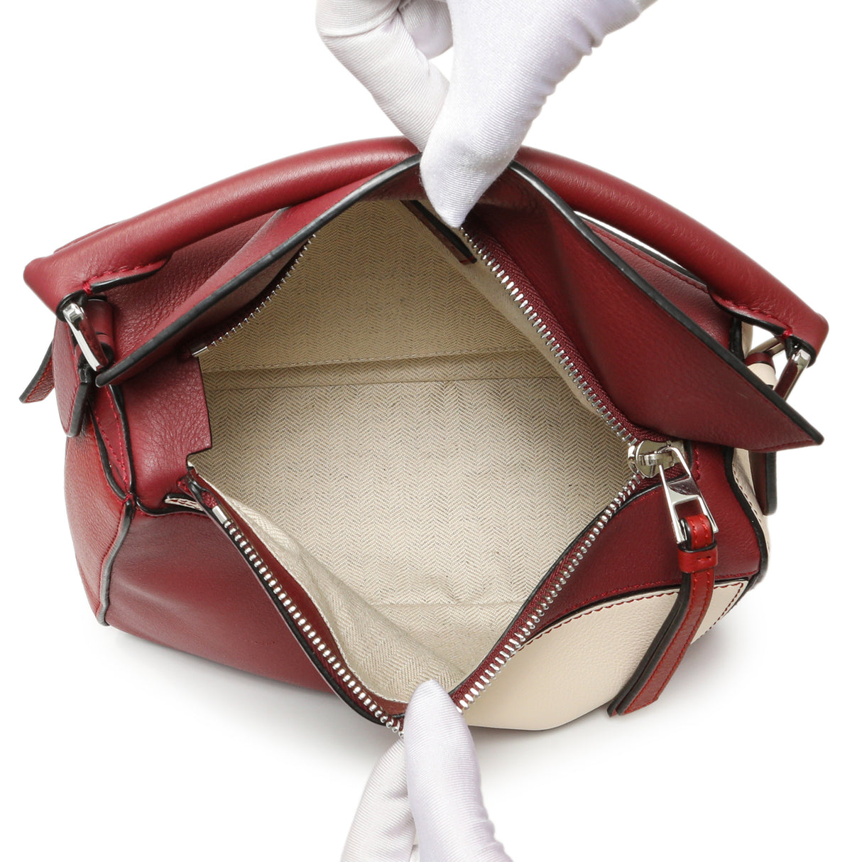 Loewe Burgundy Calfskin Small Puzzle Bag Handbags Loewe