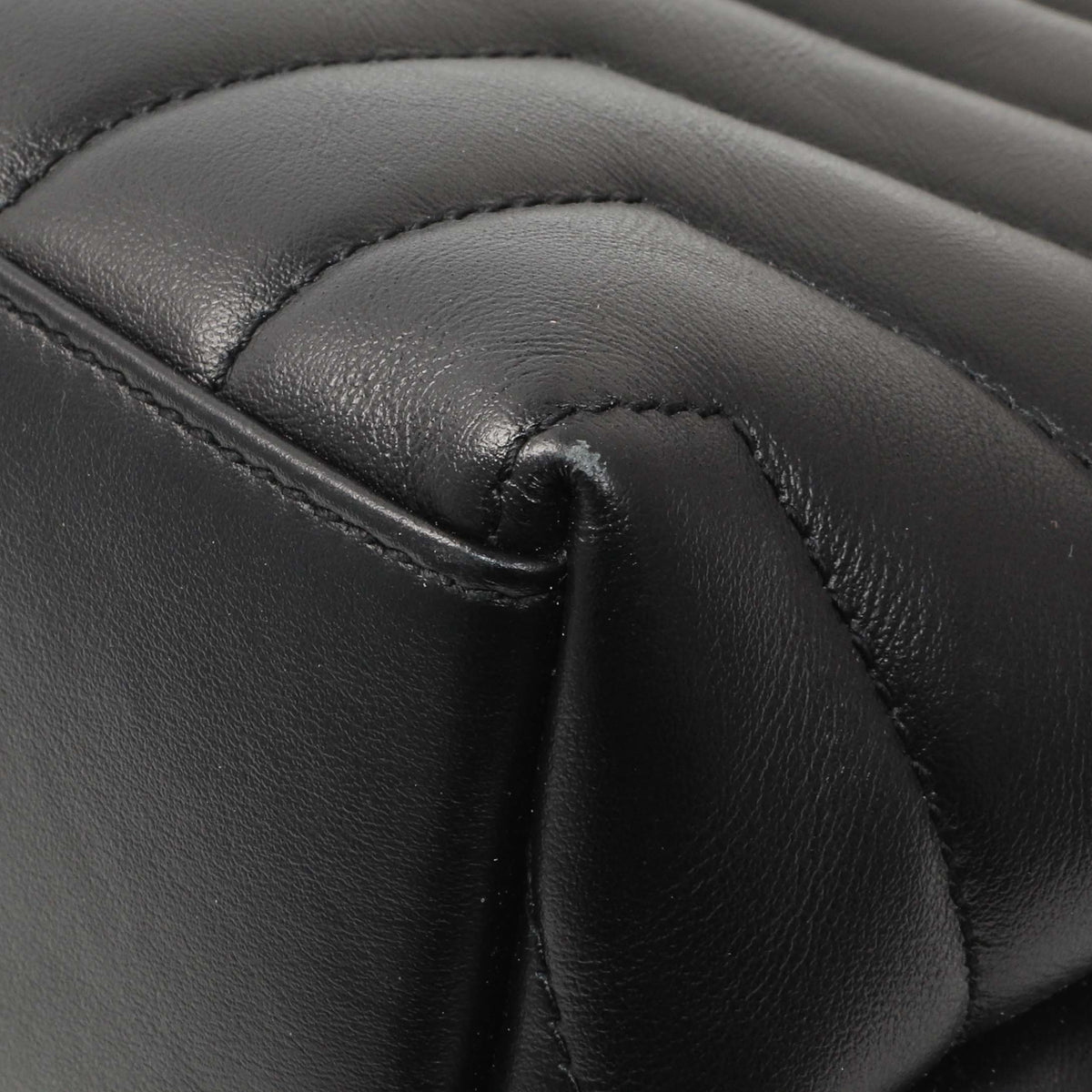 Saint Laurent Black Calfskin Y Quilted Monogram Small Loulou Chain Satchel