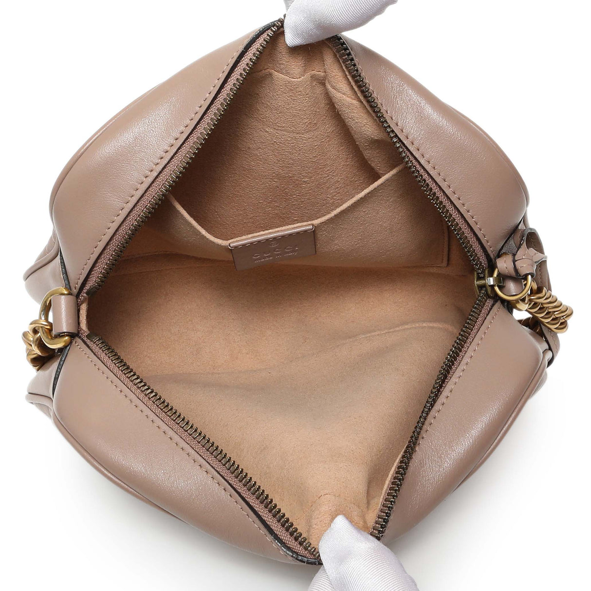 Gucci Porcelain Rose Calfskin Matelasse Small GG Marmont Chain Shoulder Bag Handbags Gucci