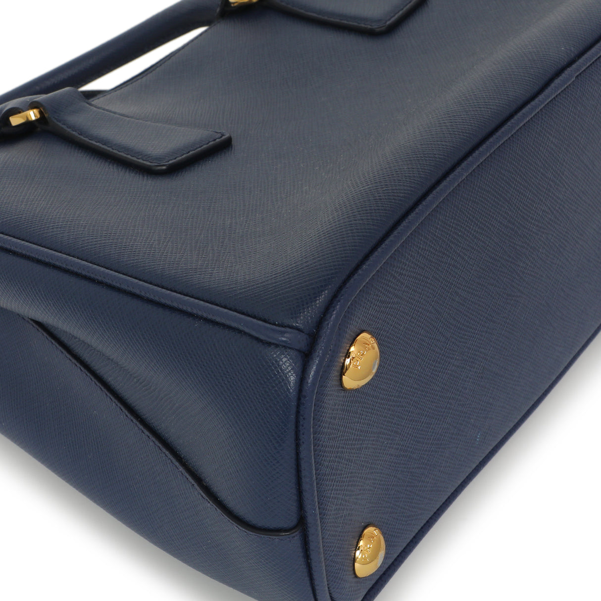 Prada Bluette Saffiano Small Galleria Double Zip Tote Handbags Prada