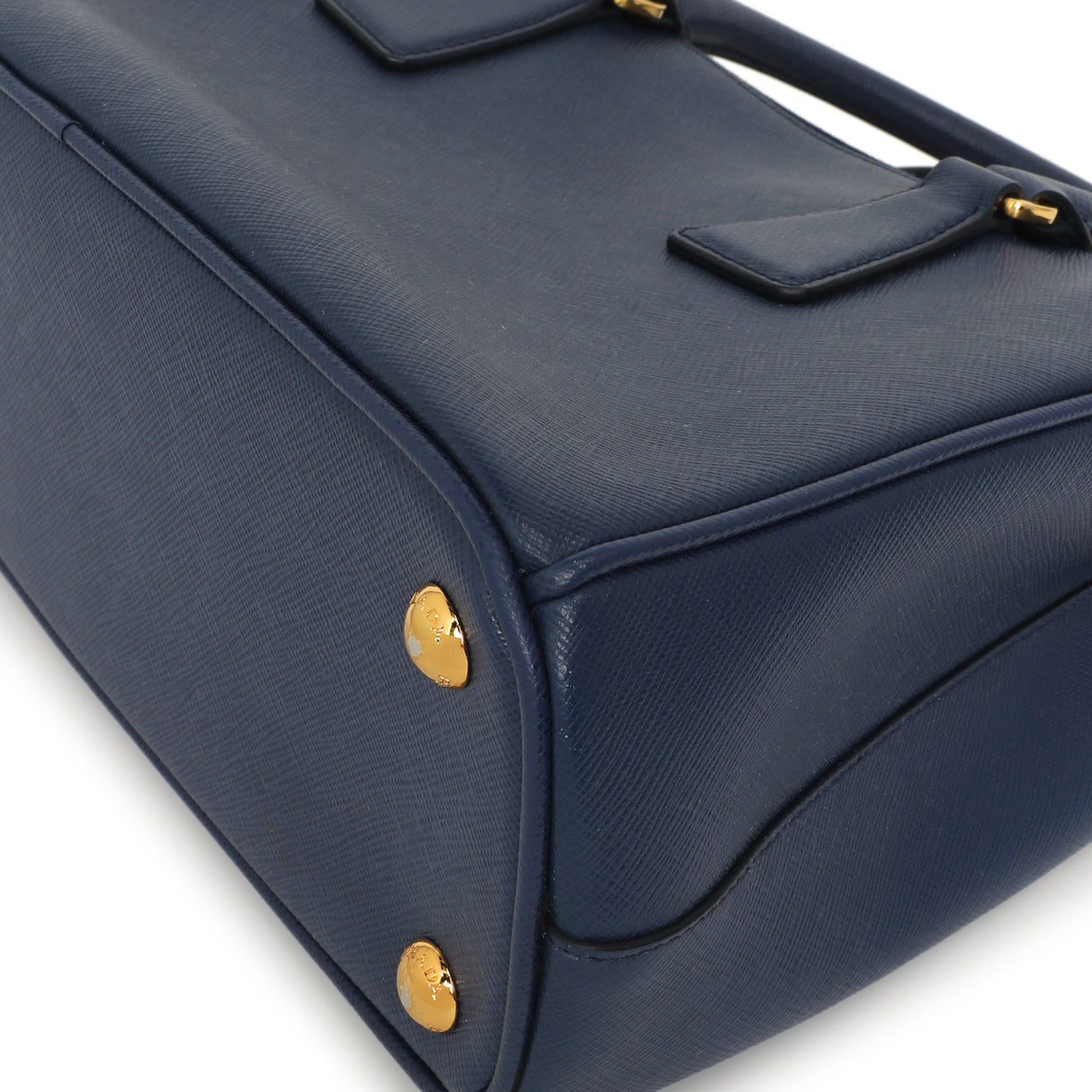 Prada Bluette Saffiano Small Galleria Double Zip Tote Handbags Prada