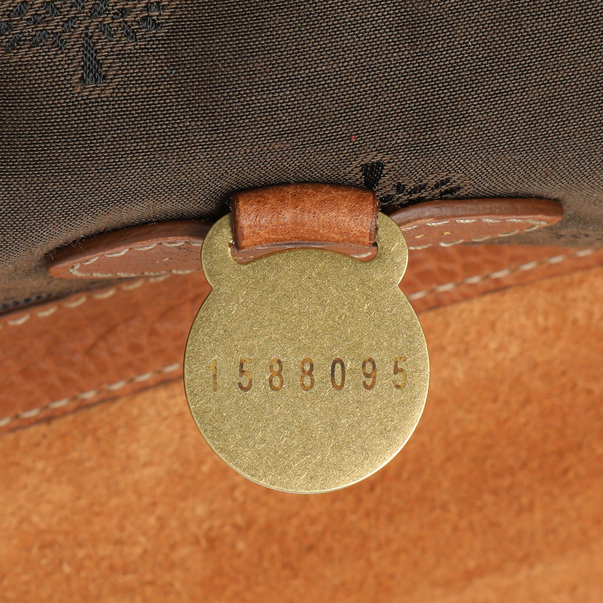 Mulberry Oak Glossy Goatskin Small Lily Flap Handbags Mulberry