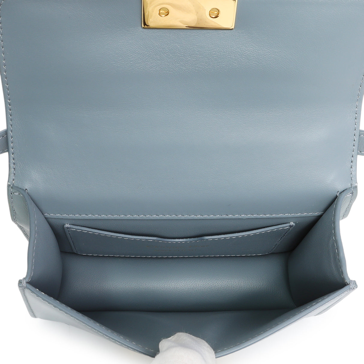 Christian Dior Blue Grey Smooth Calfskin Micro 30 Montaigne Flap Handbags Christian Dior