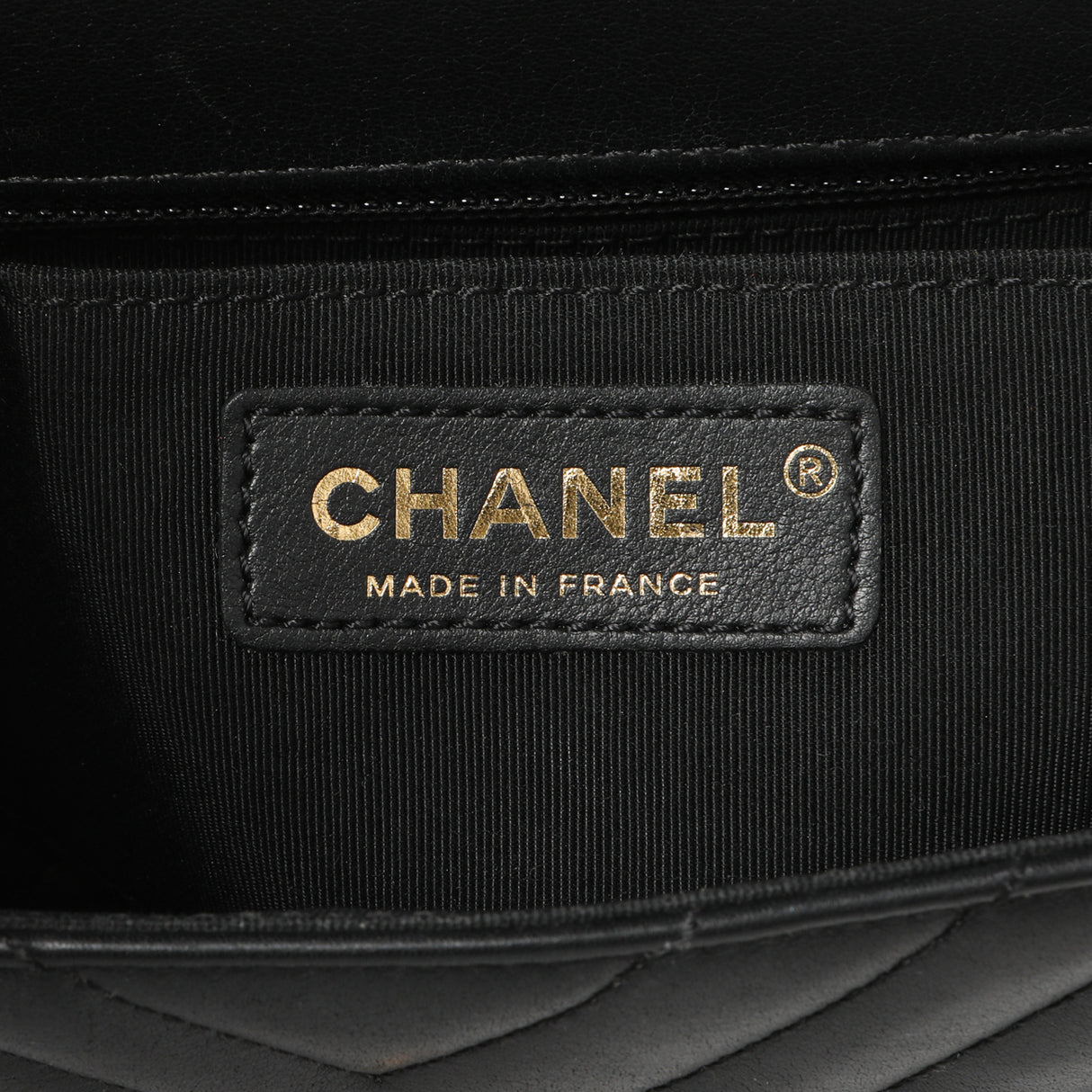 Chanel Black Chevron Quilted Calfskin Mini Statement Flap Handbags Chanel