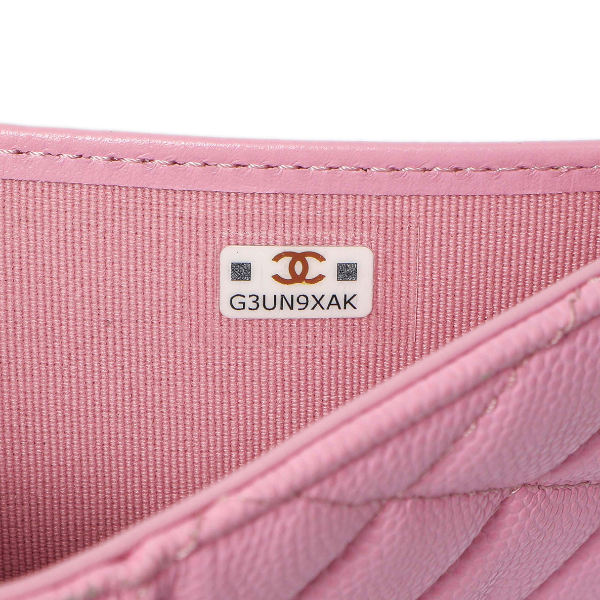 Chanel Pink Quilted Caviar Compact Flap Wallet Accessories Chanel