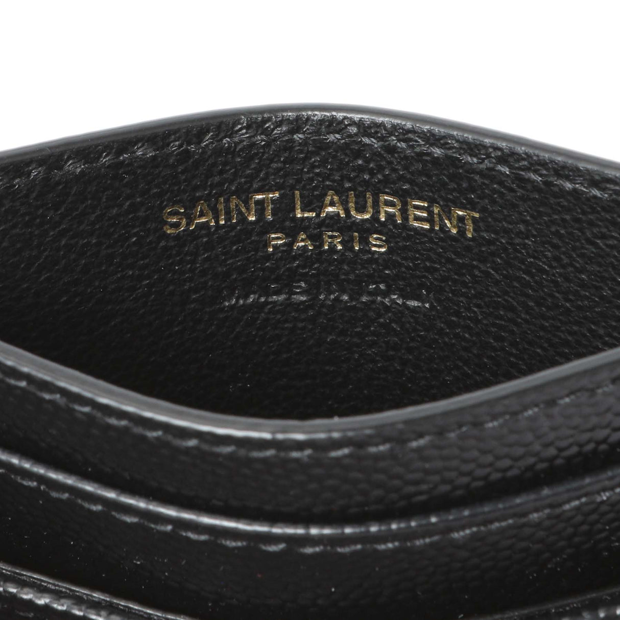 Saint Laurent Grain De Poudre Matelasse Chevron Monogram Card Case Accessories Saint Laurent