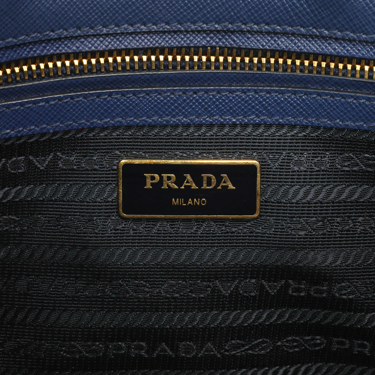 Prada Bluette Saffiano Small Galleria Double Zip Tote Handbags Prada