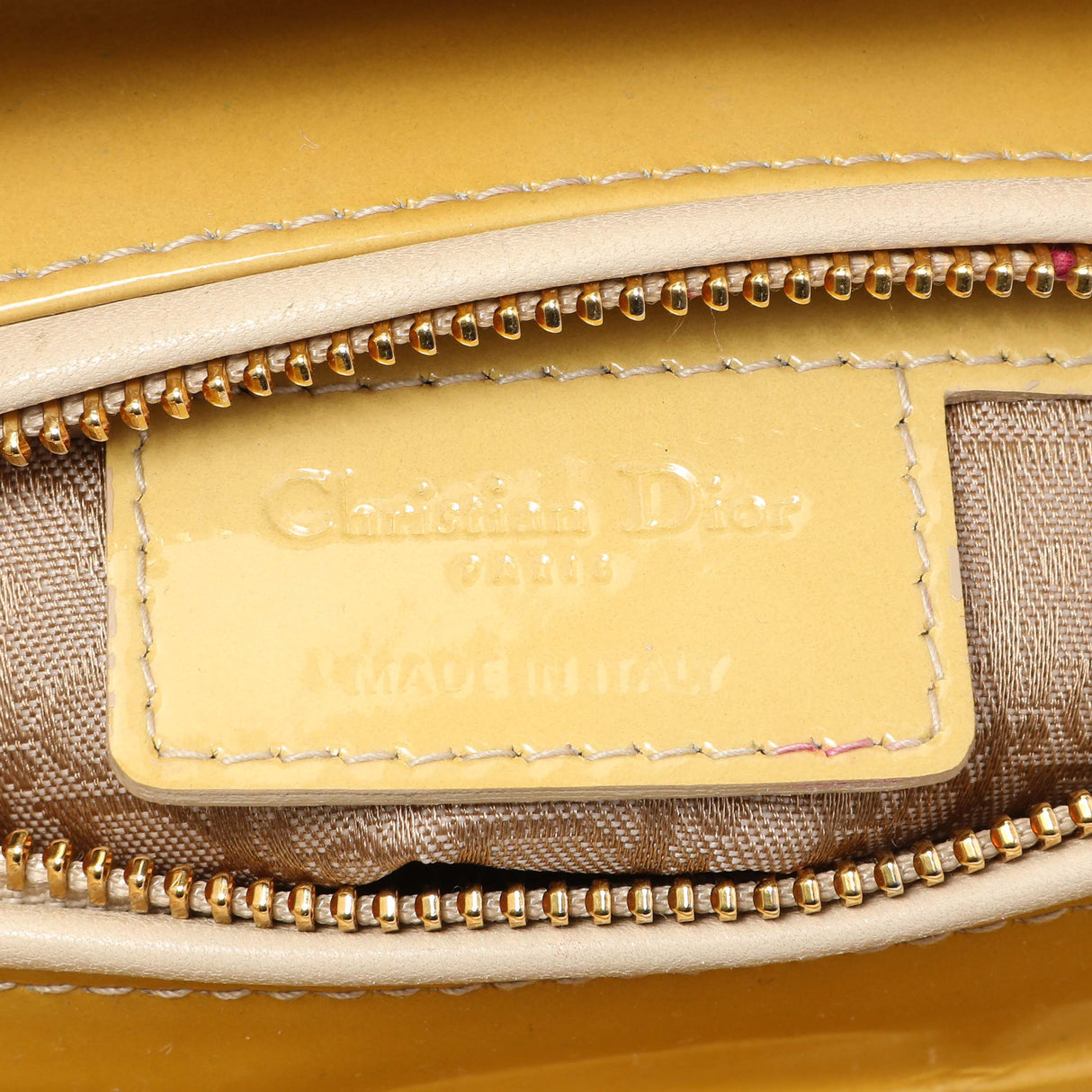 Christian Dior Beige Patent Cannage Medium Lady Dior Handbags Christian Dior