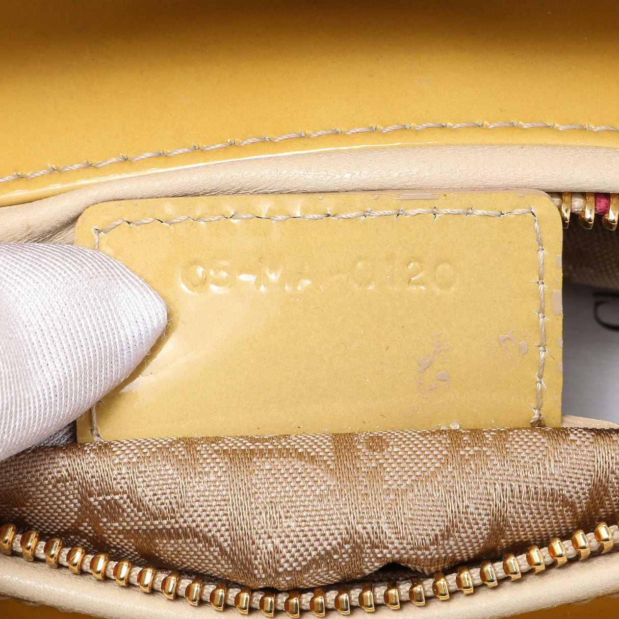 Christian Dior Beige Patent Cannage Medium Lady Dior Handbags Christian Dior